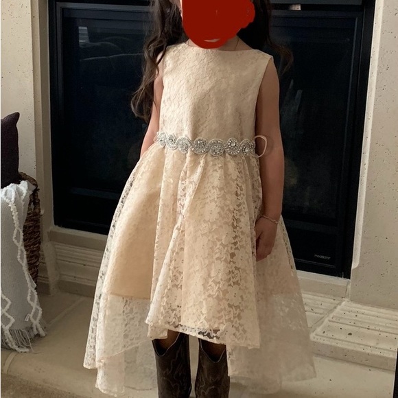 Girls Lace High/Low dress - Picture 4 of 4